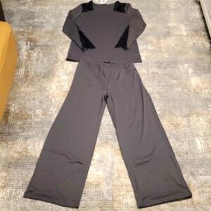 NWT women's pajama set two piece sleepwear PJs lace nightwear loungewear Grey M